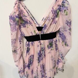 Elegant Floral V-Neck Blouse